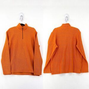 Ted Baker Men 4 Millom Jumper Sweater Orange Half Zip Golf Pullover Textured NEW